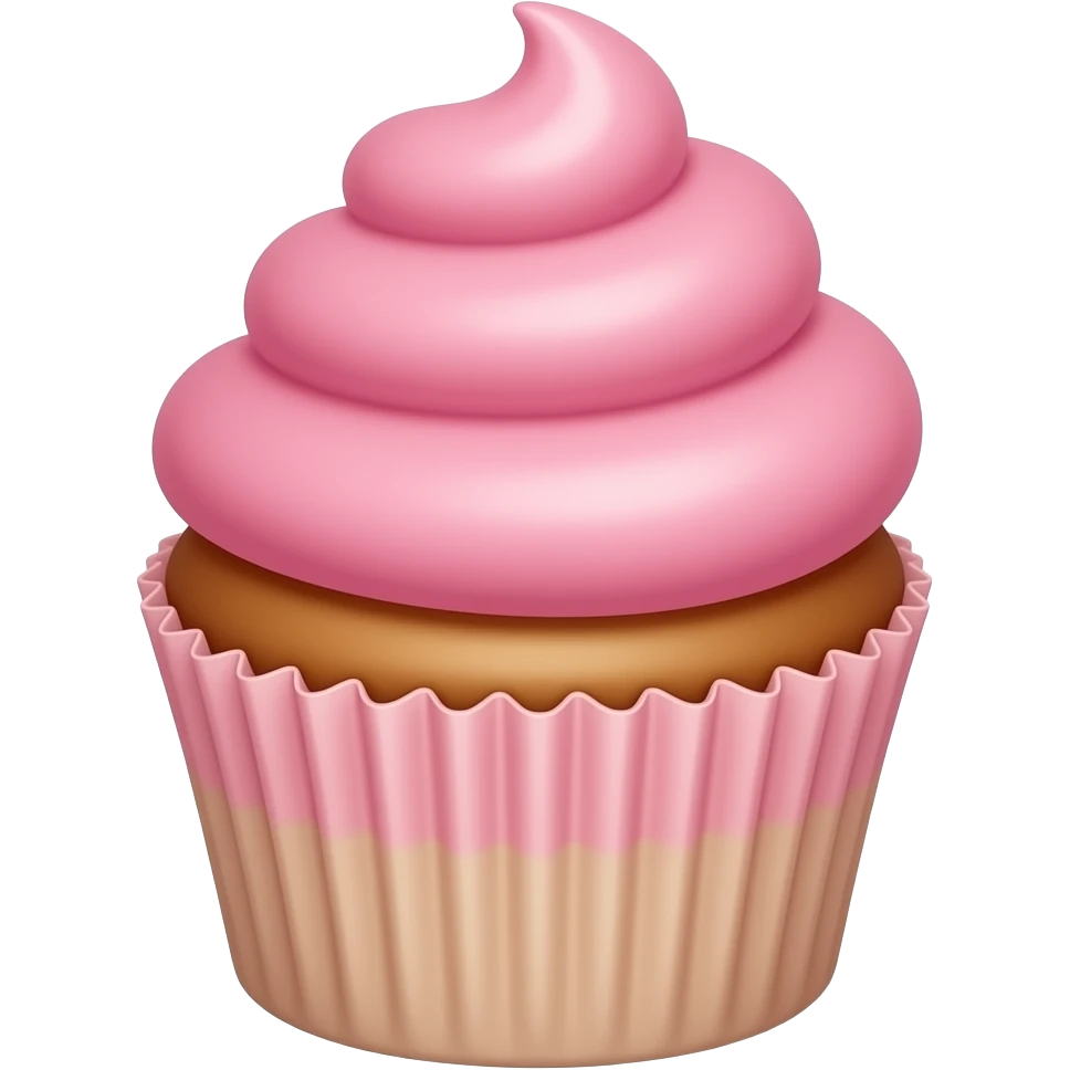 Cupcake with pink icing emoji