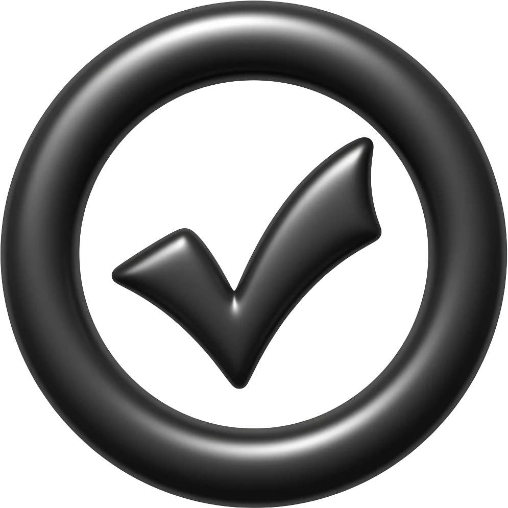 Give me a black tick circle for youtube emoji