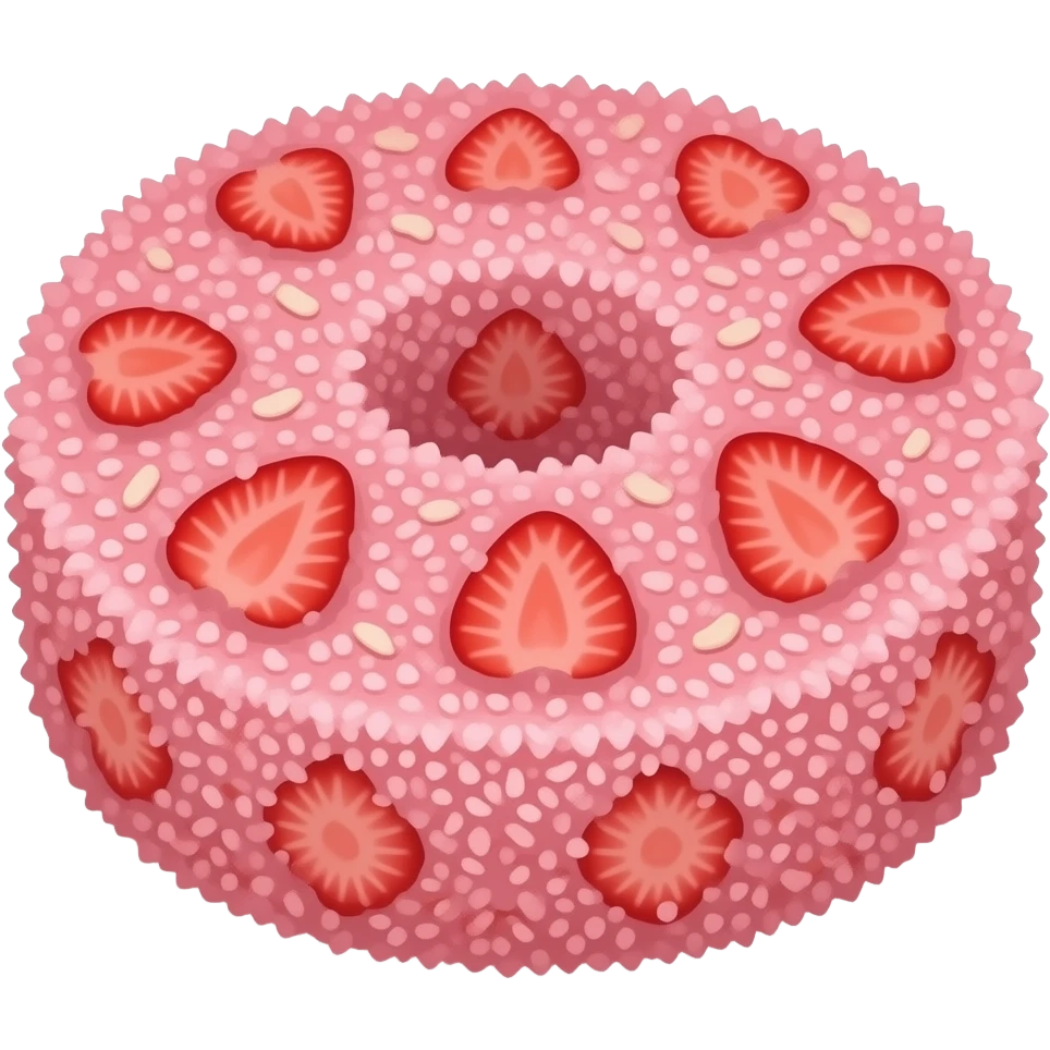 Kunafa strawberry flavour (180 DEFREE ANGLE)(Round)(Pink) emoji