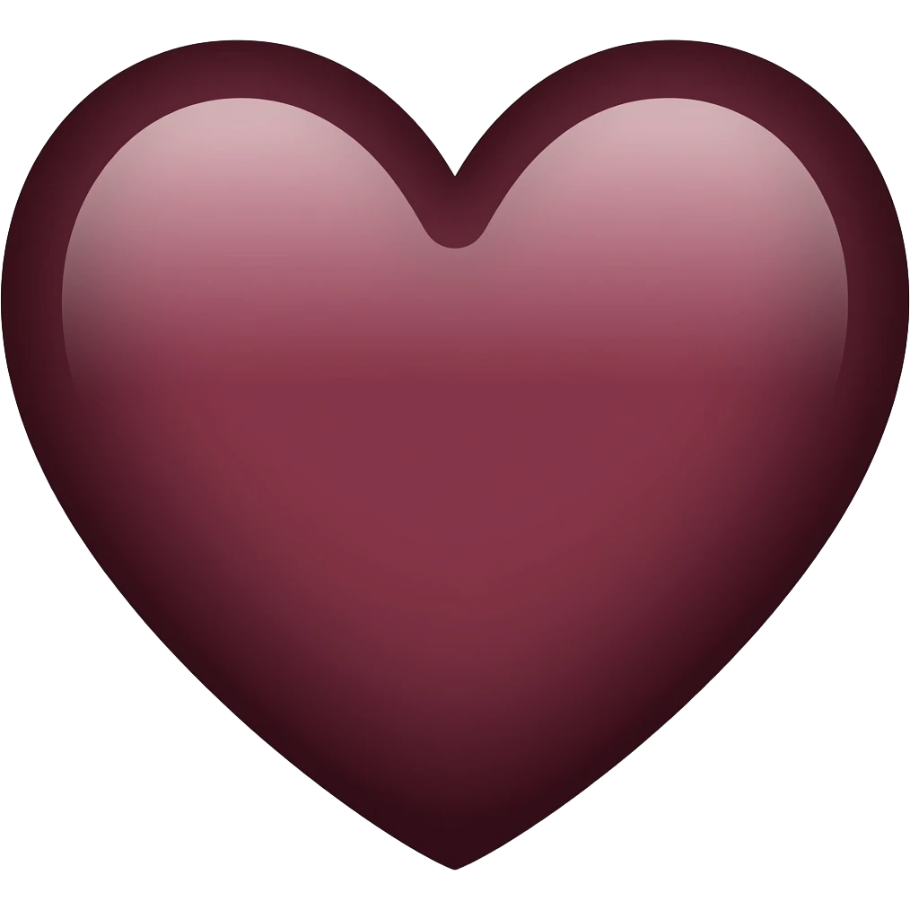Make a burgundy heart emoji emoji