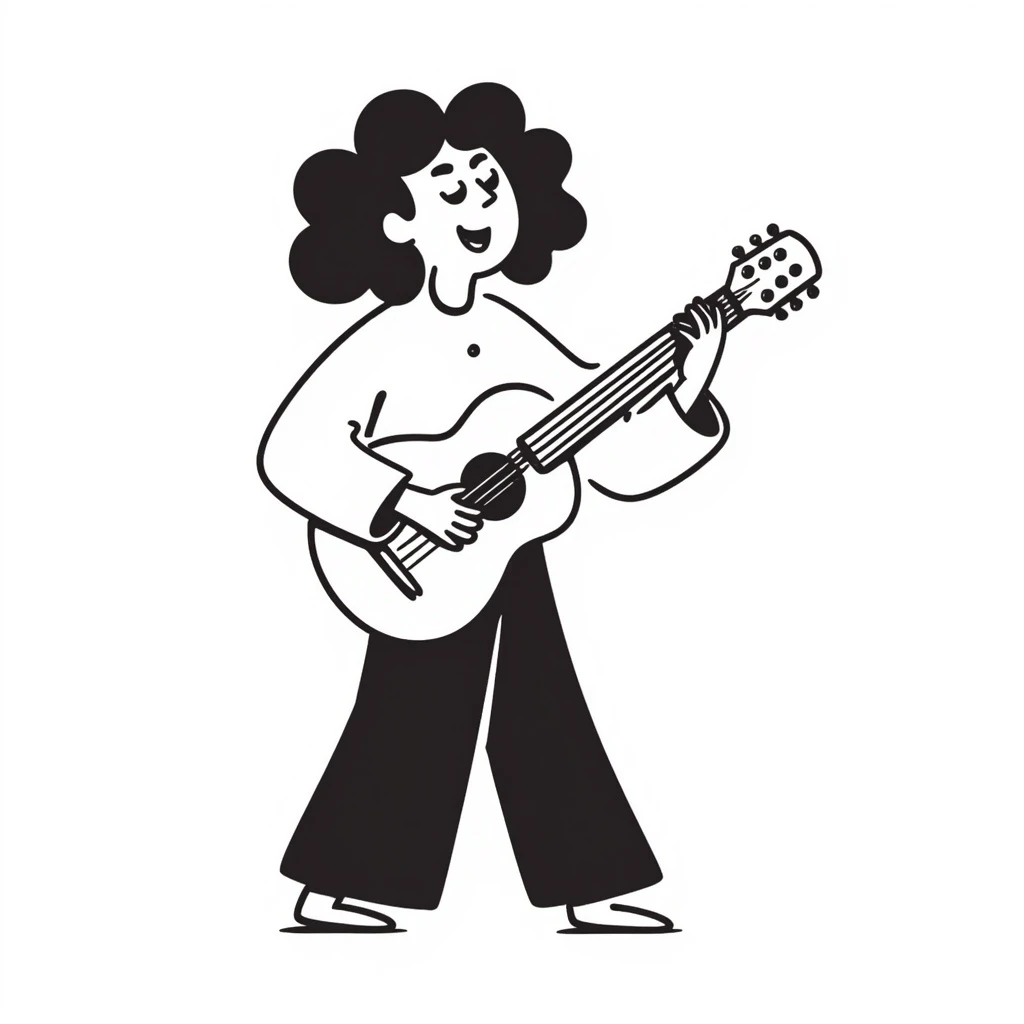 musician, hand drawn doodle style, sketchy, artistic emoji