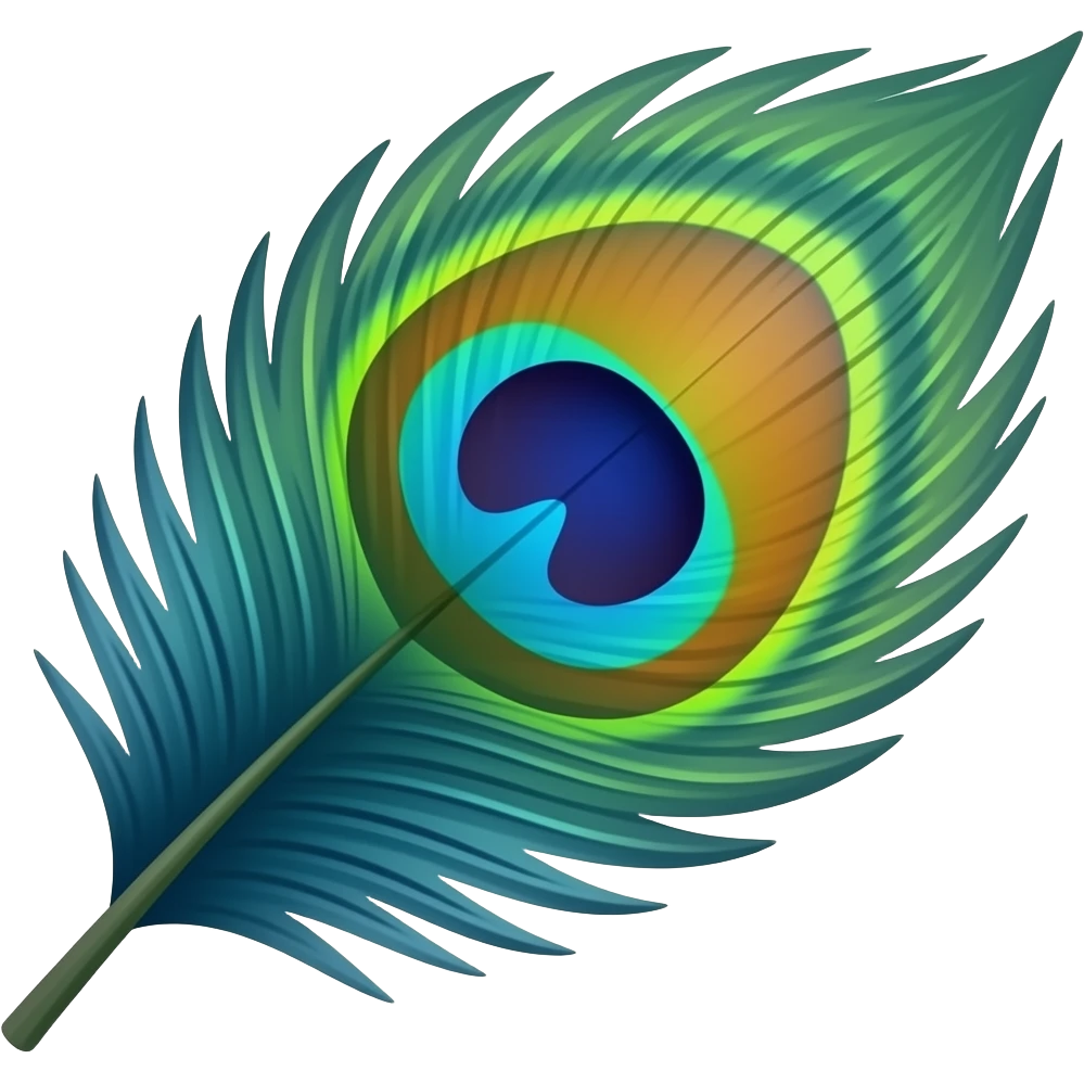 Peacock feather emoji