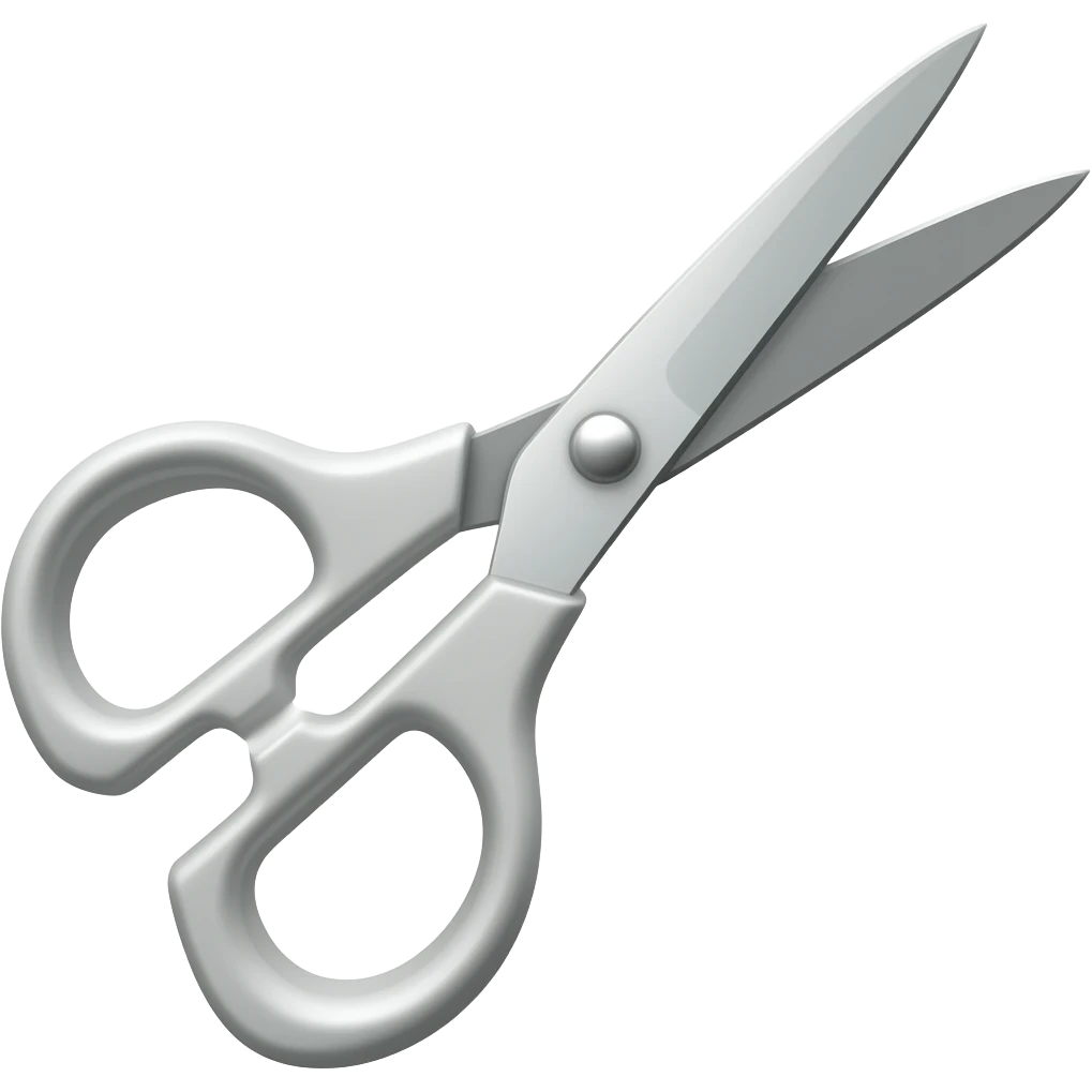 una tijera de sastreria blanca emoji