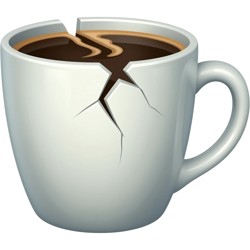 broken coffee cup emoji