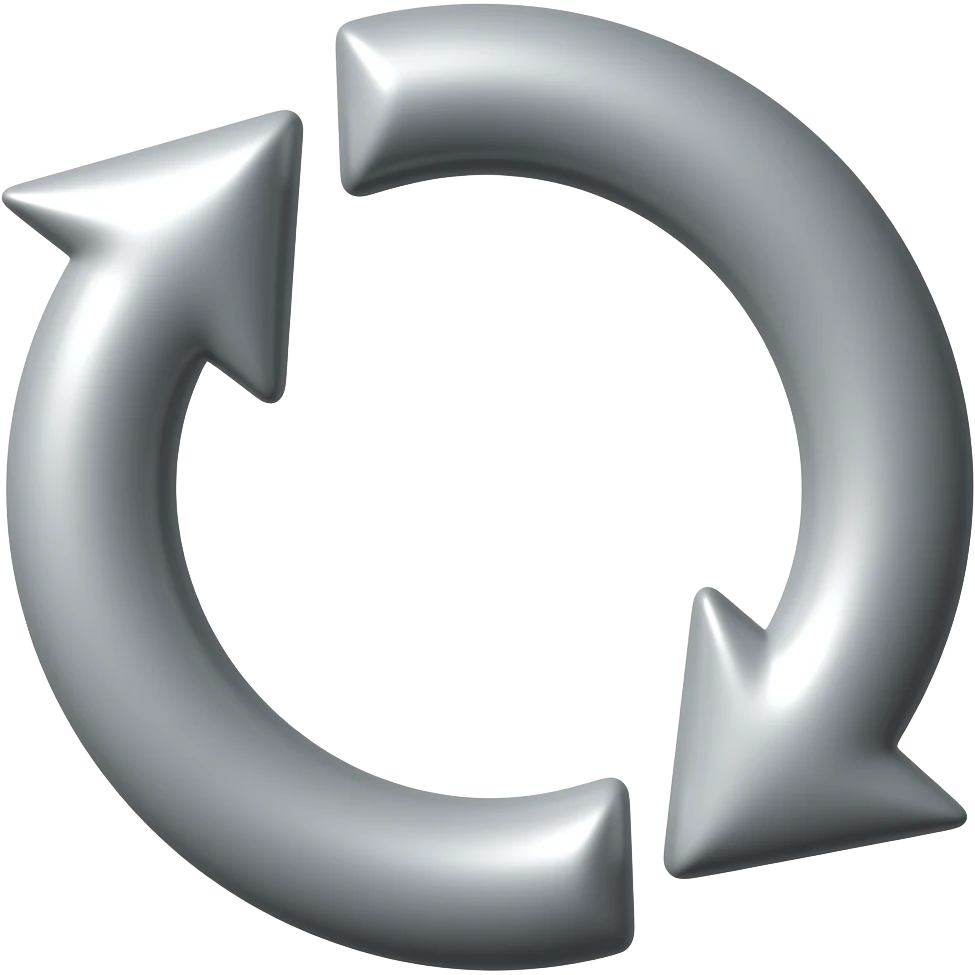 2 arrow around repeating emoji