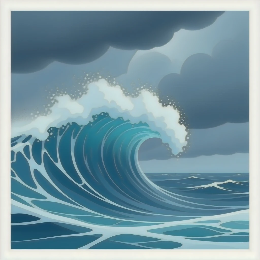 olas de mar grandes emoji
