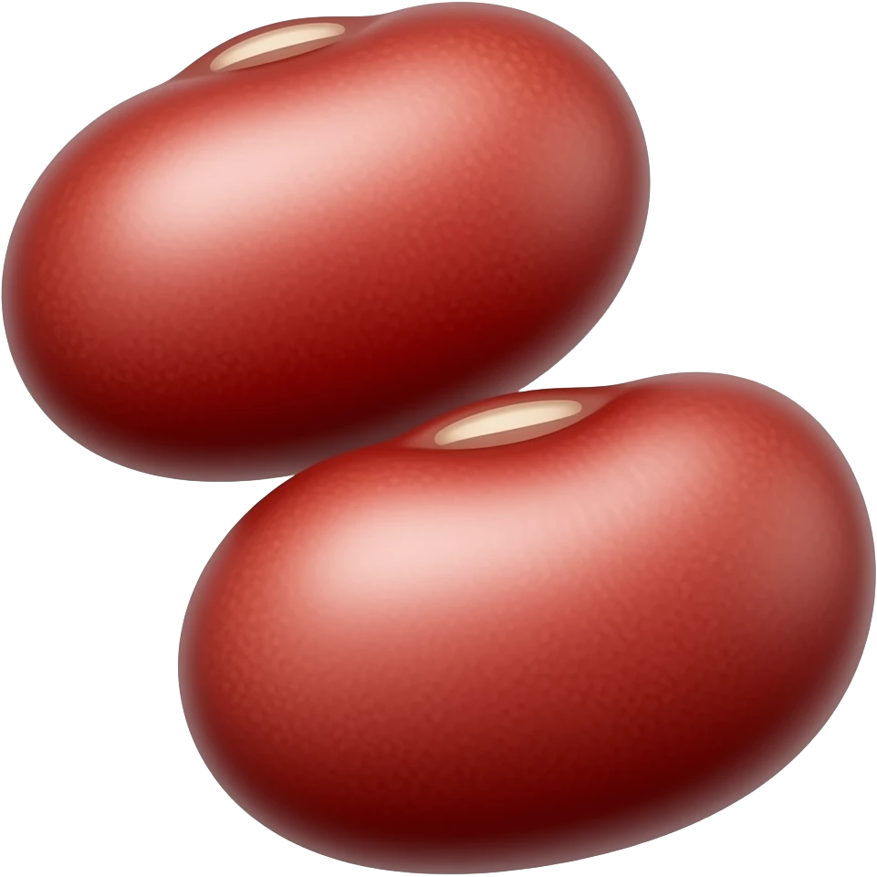2 red beans emoji