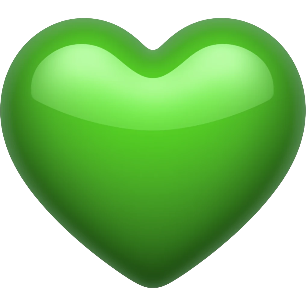 a heart in a race green color emoji