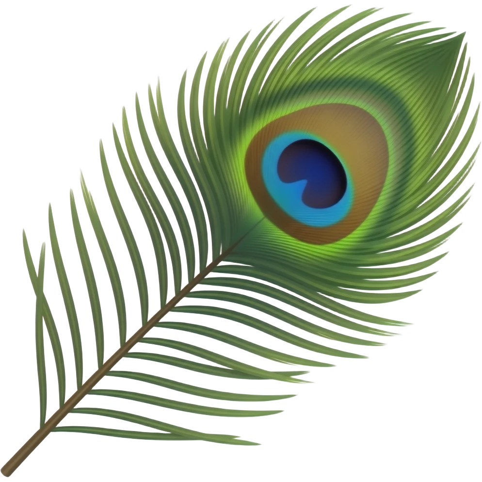 Create emoji of peacock feather emoji