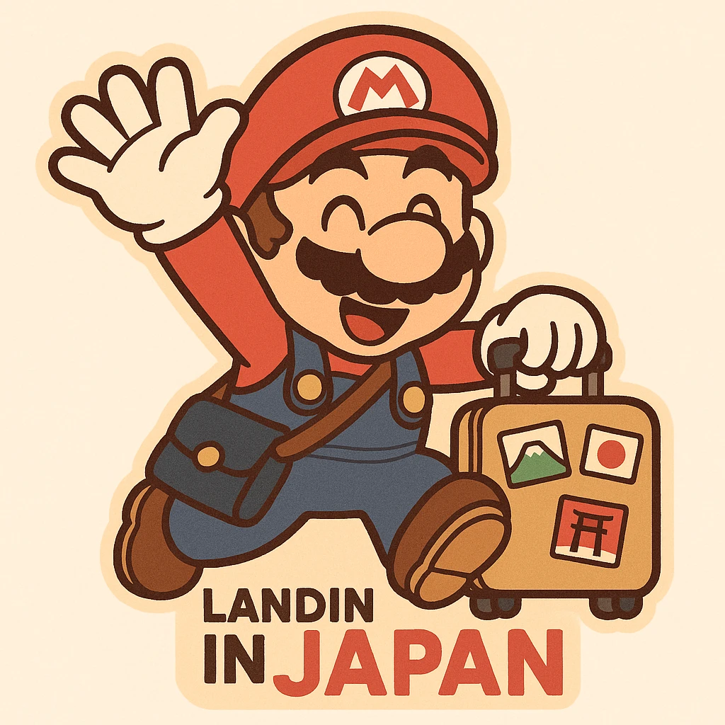 sticker commemorating landing in japan emoji