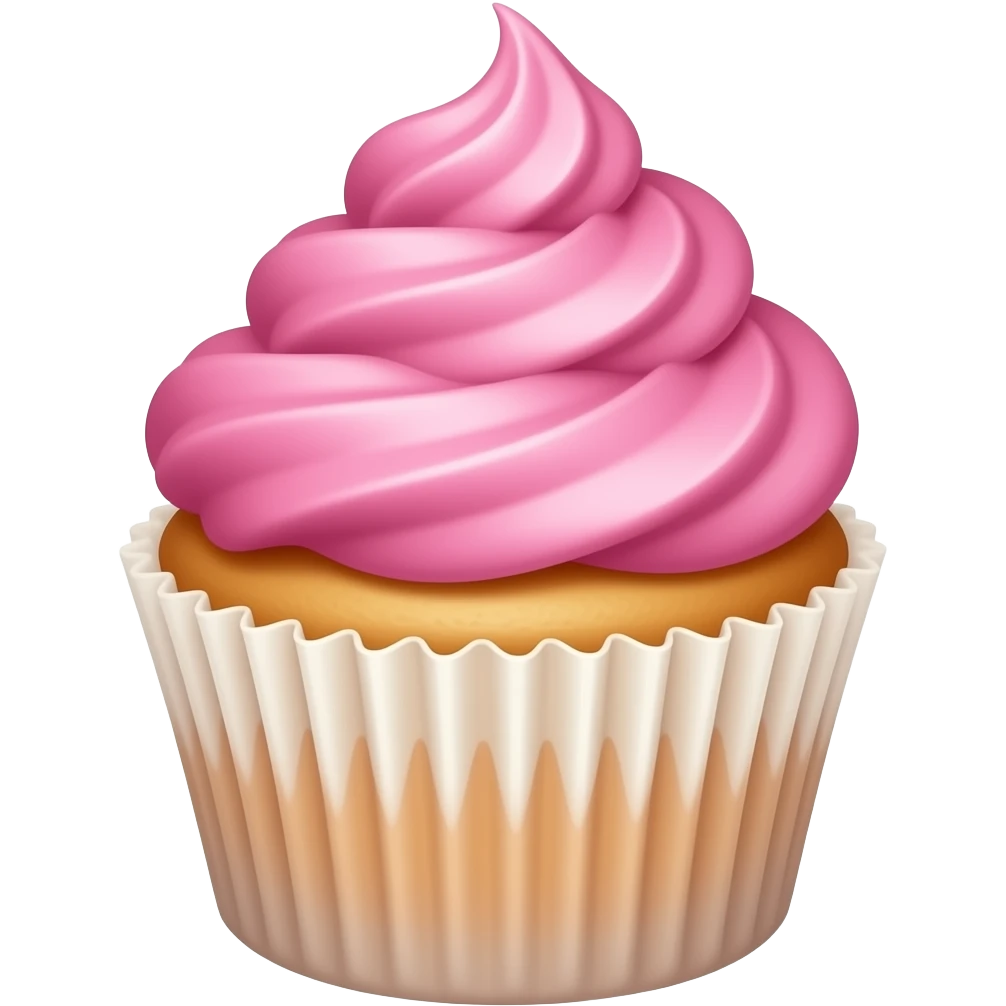 Cupcake with pink icing emoji