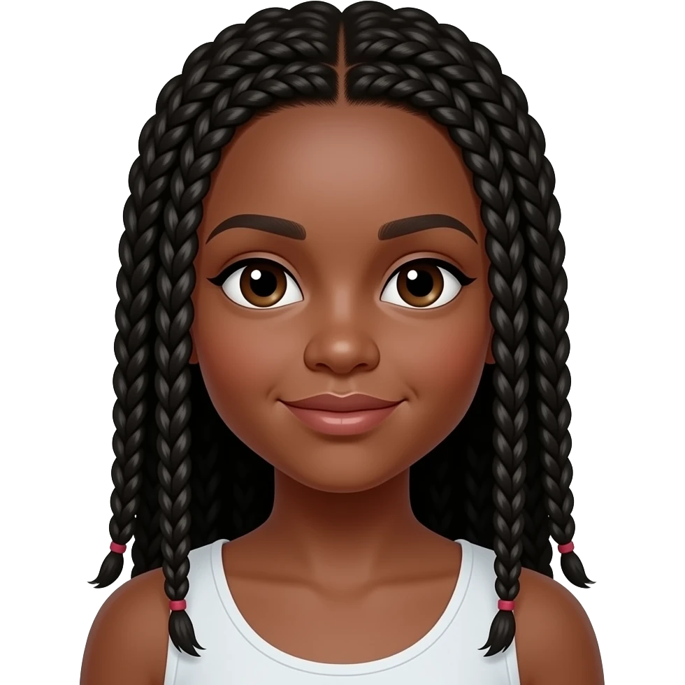 a girl with box braid thats 10 years old and black from jamcia emoji