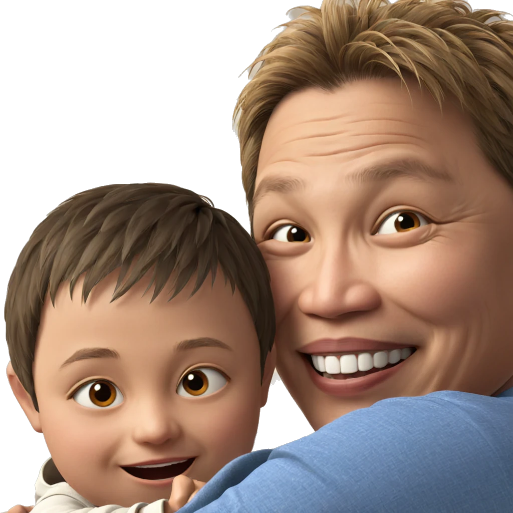 happy boys enjoying together emoji