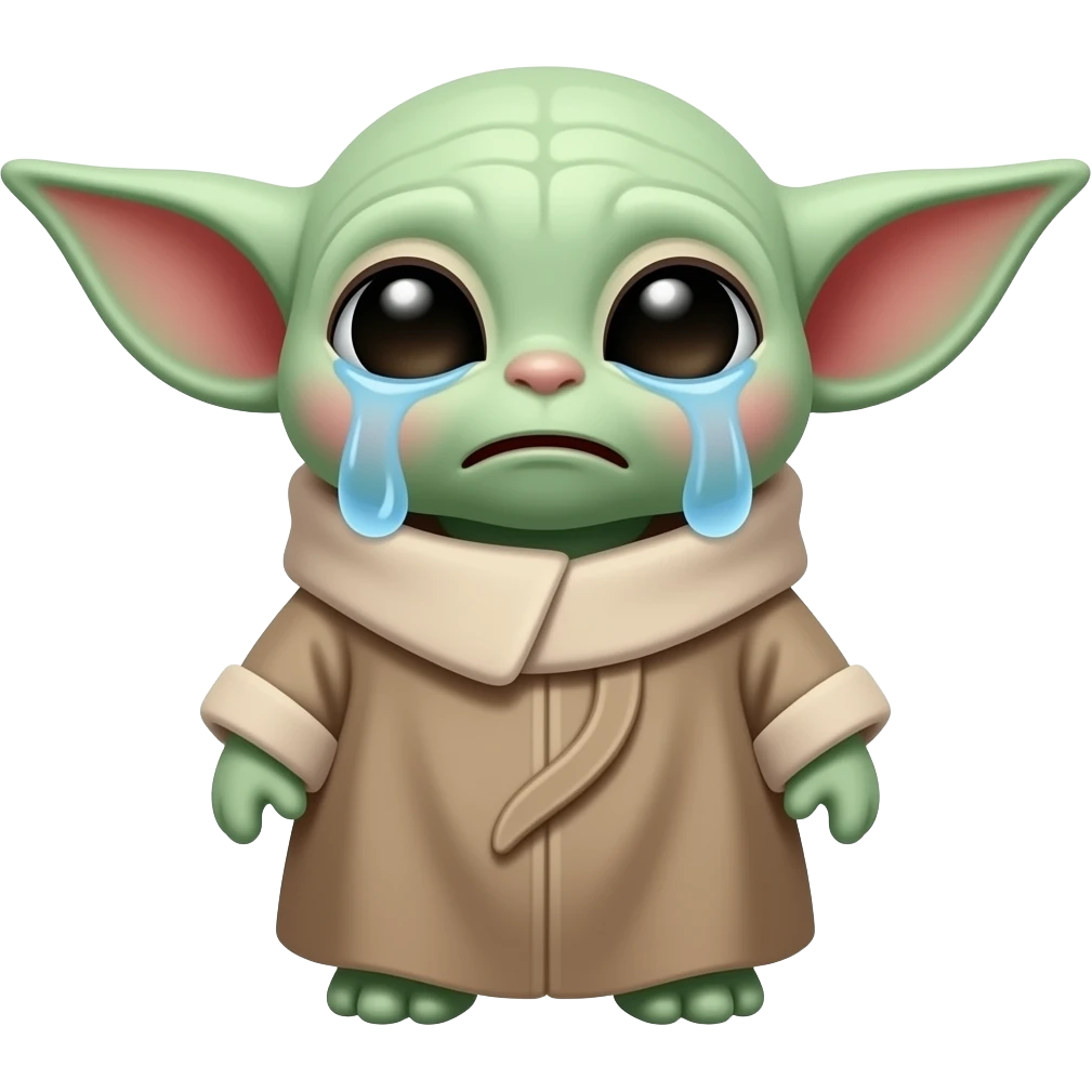 baby yoda crying emoji