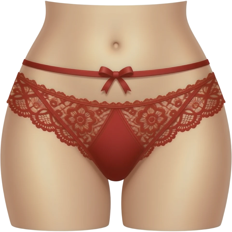 Red lace women’s panties thong emoji emoji