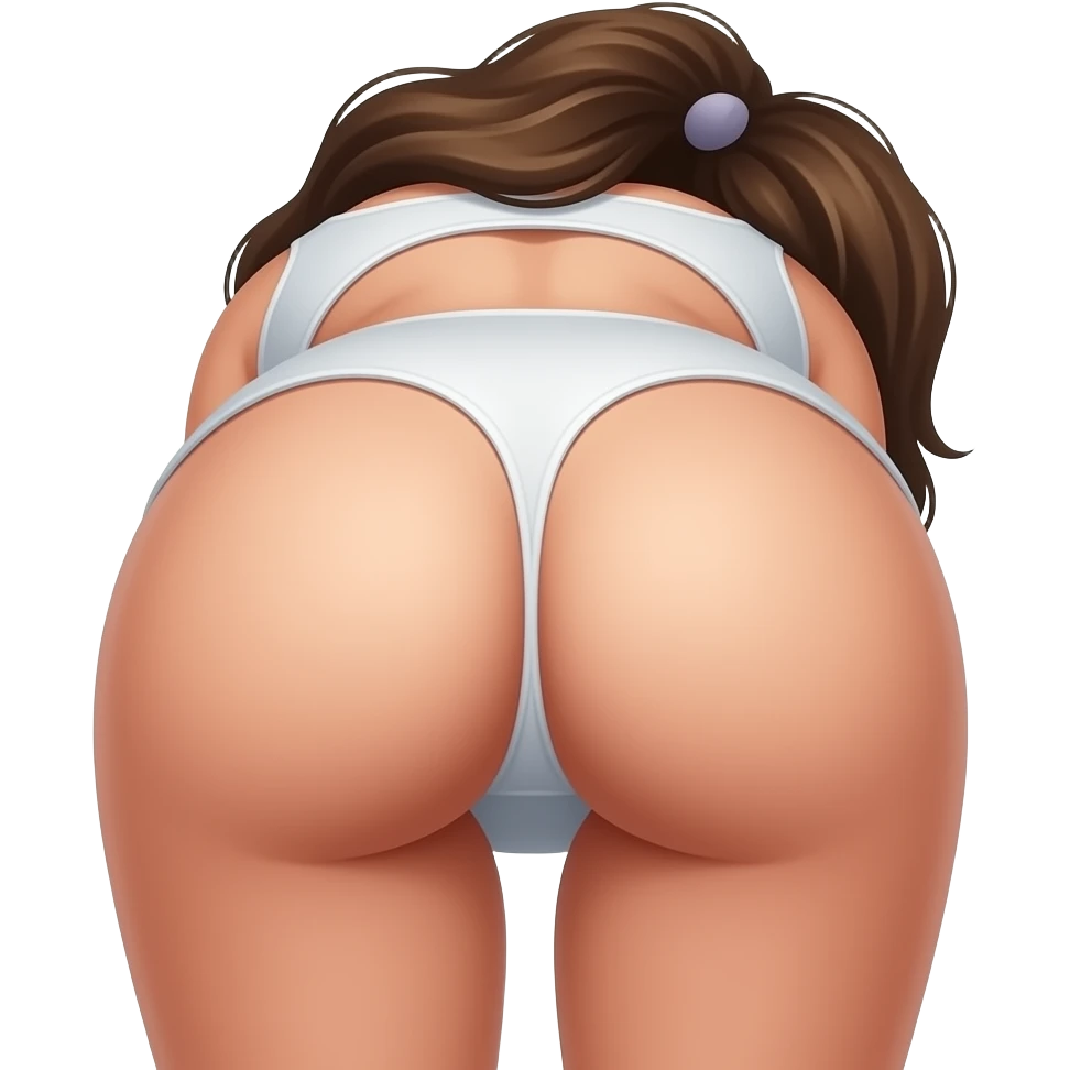 Light skin girl bent over butthole exposed emoji