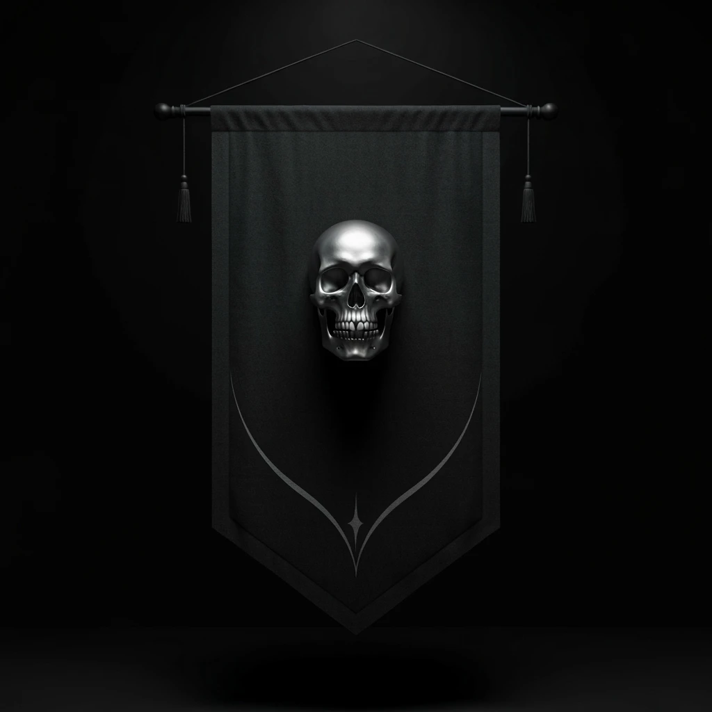 goth banner, no text, minimal, expressive, variation 3 emoji