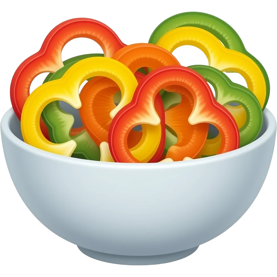 Bell pepper slices in bowl emoji