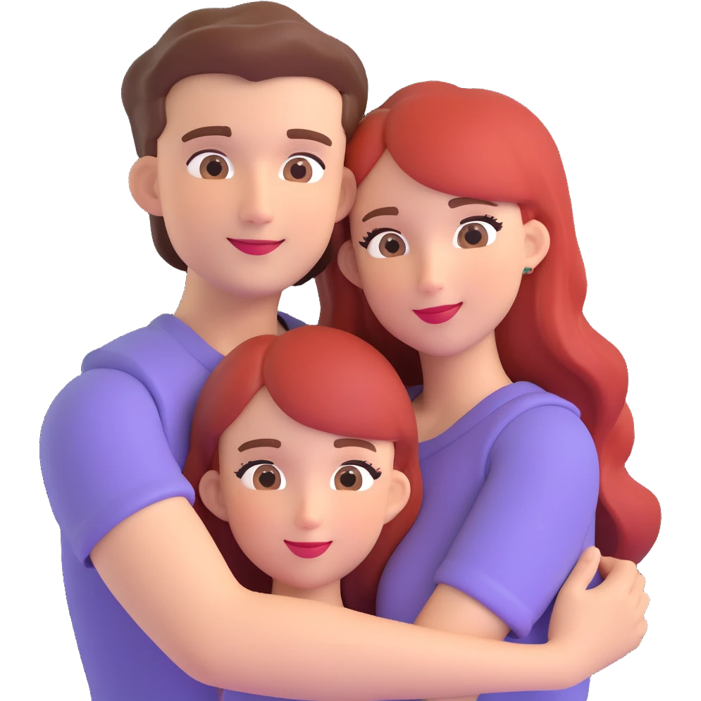 couple posing, close up pose, living room background emoji