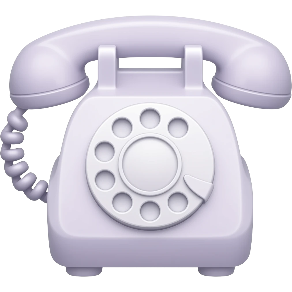 pastel retro telephone icon with soft shadows, gentle sparkle, clean girl vibes emoji