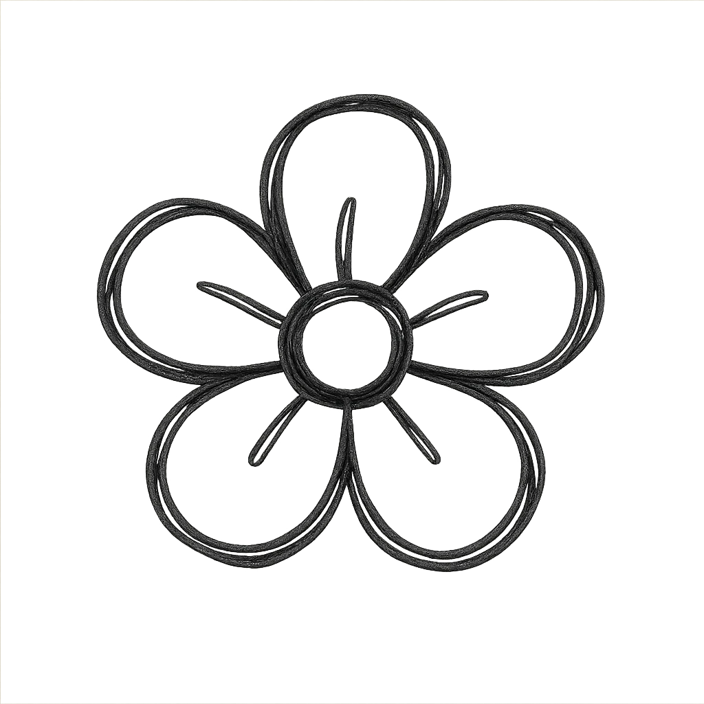 a flower emoji in hand drawn style emoji