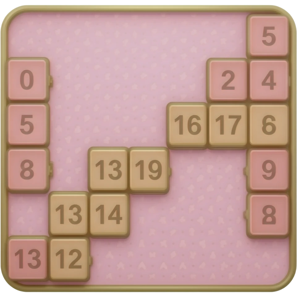 Pink gold rumikub bordgame cijfers 0 tot 13 en 2 jokers emoji