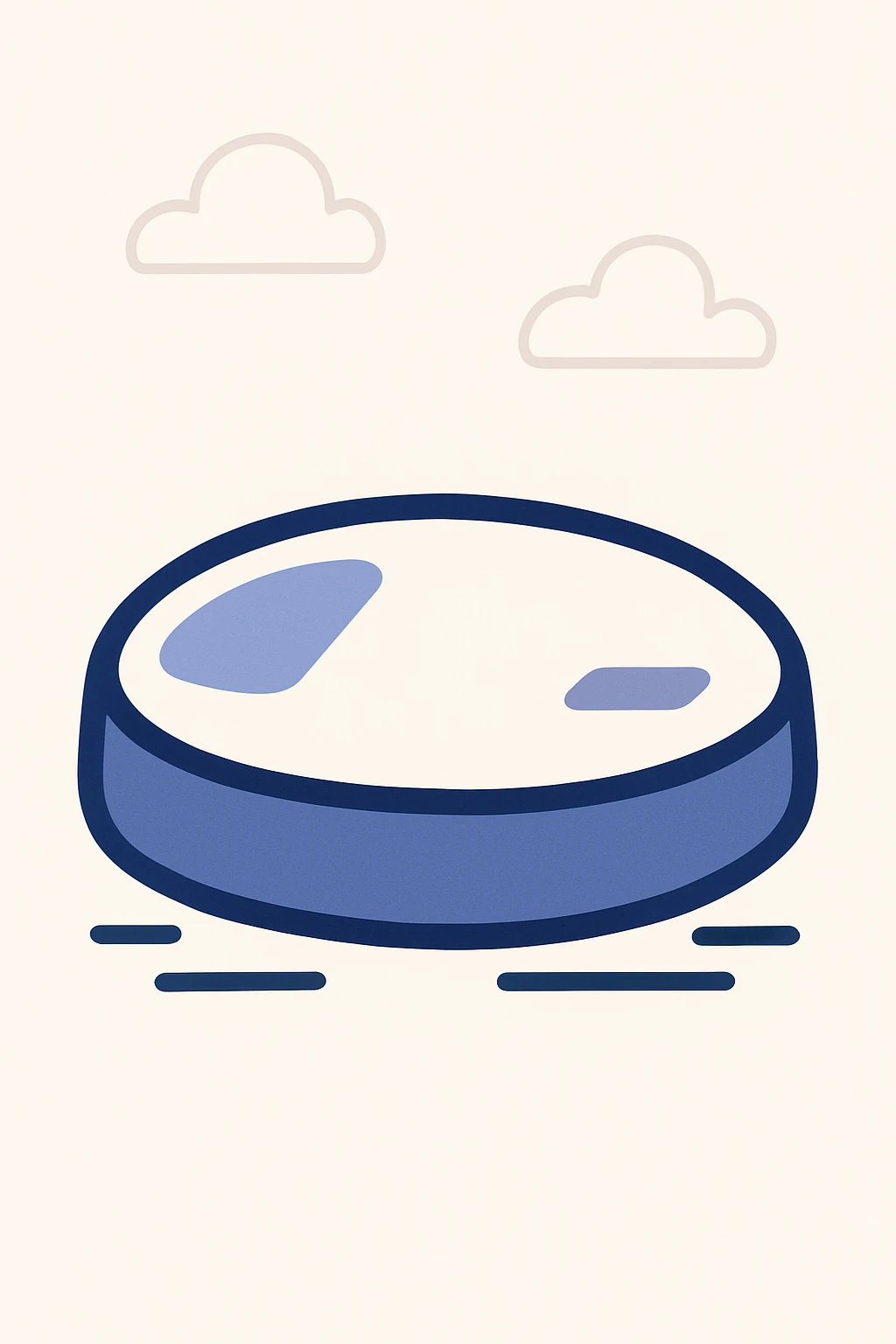 a single simple rounded stepping stone on white background emoji