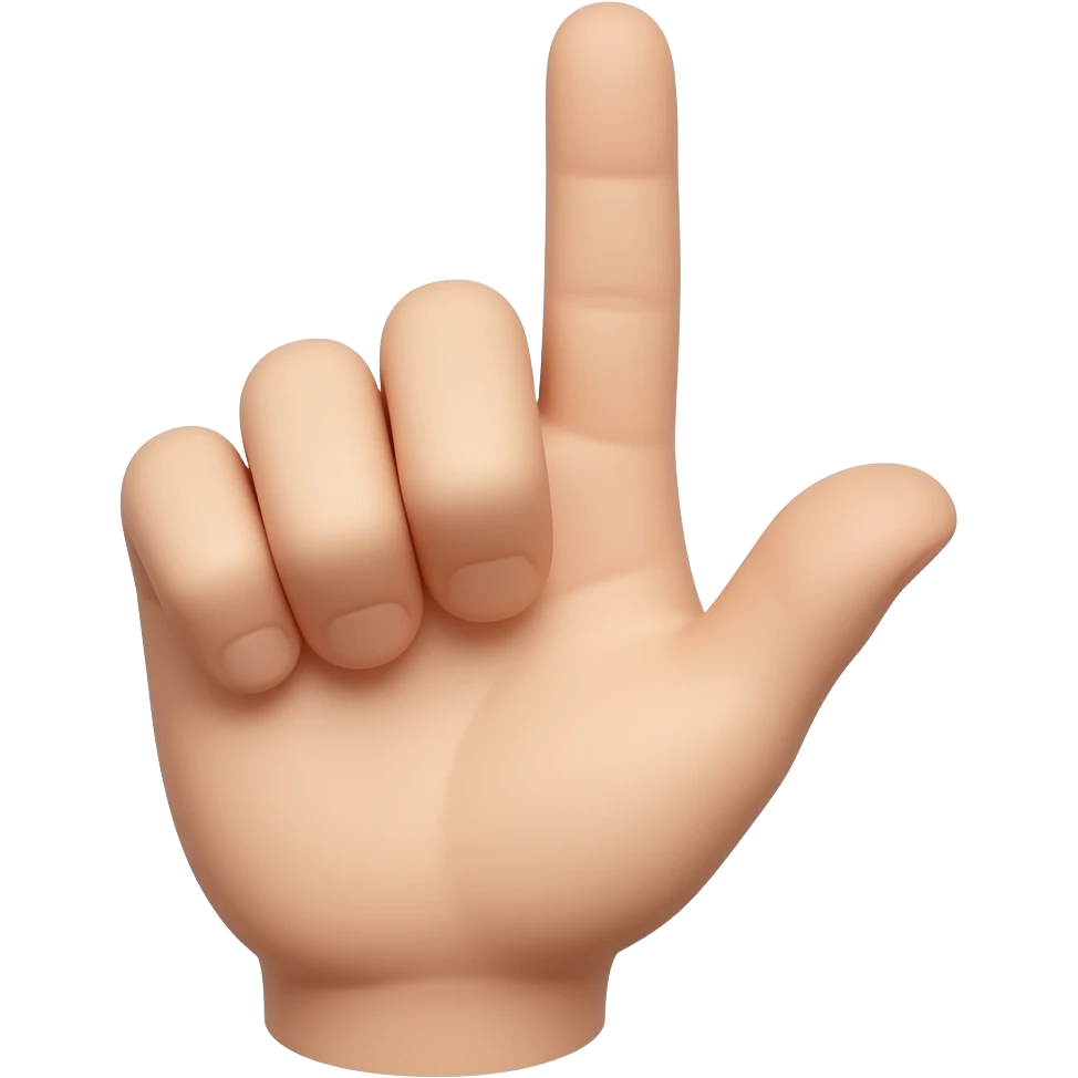 Main avec petit doigt auriculaire seul levé emoji
