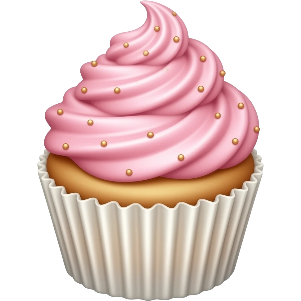 Cupcake with pink icing emoji