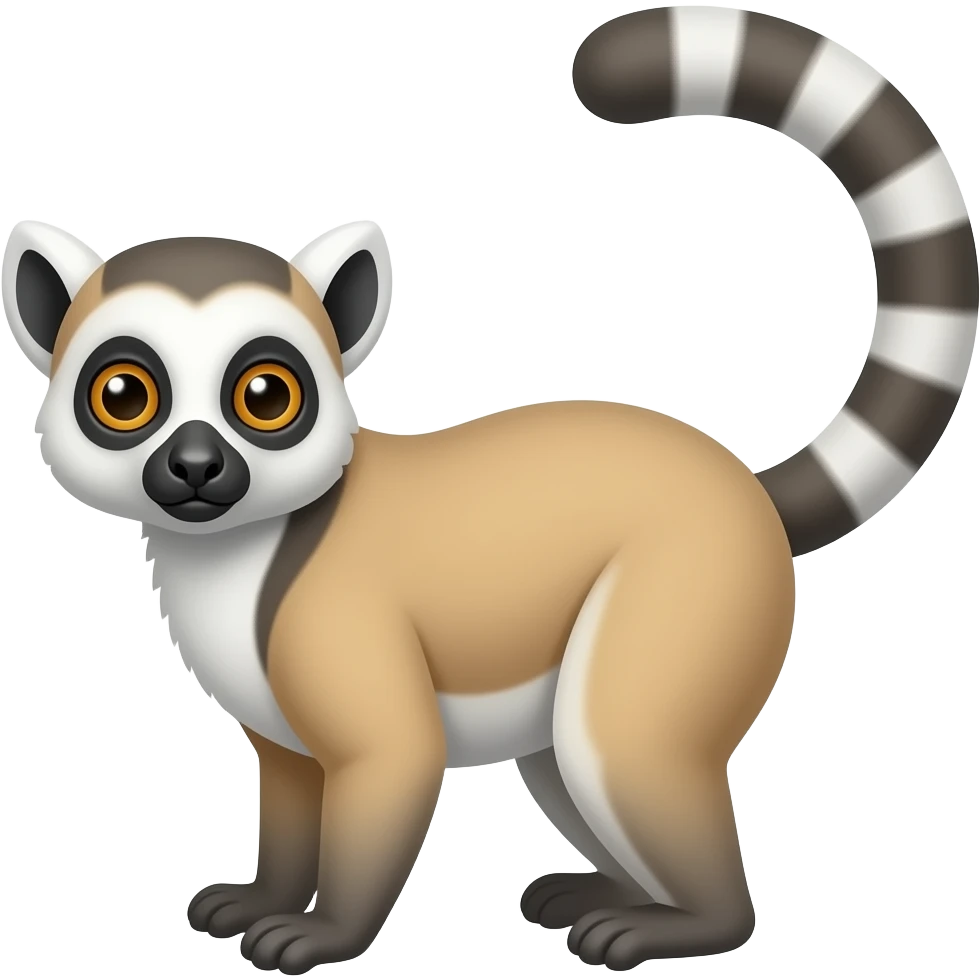 lémur beige sans rayures emoji
