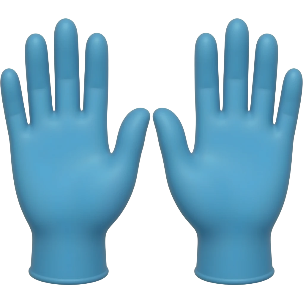 Create a blue latex gloves emoji emoji