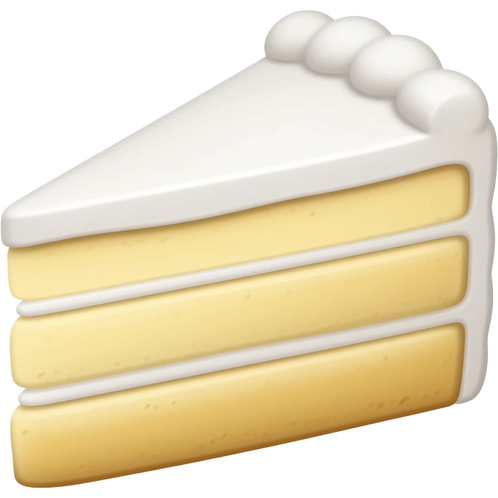 White one sliced cake emoji