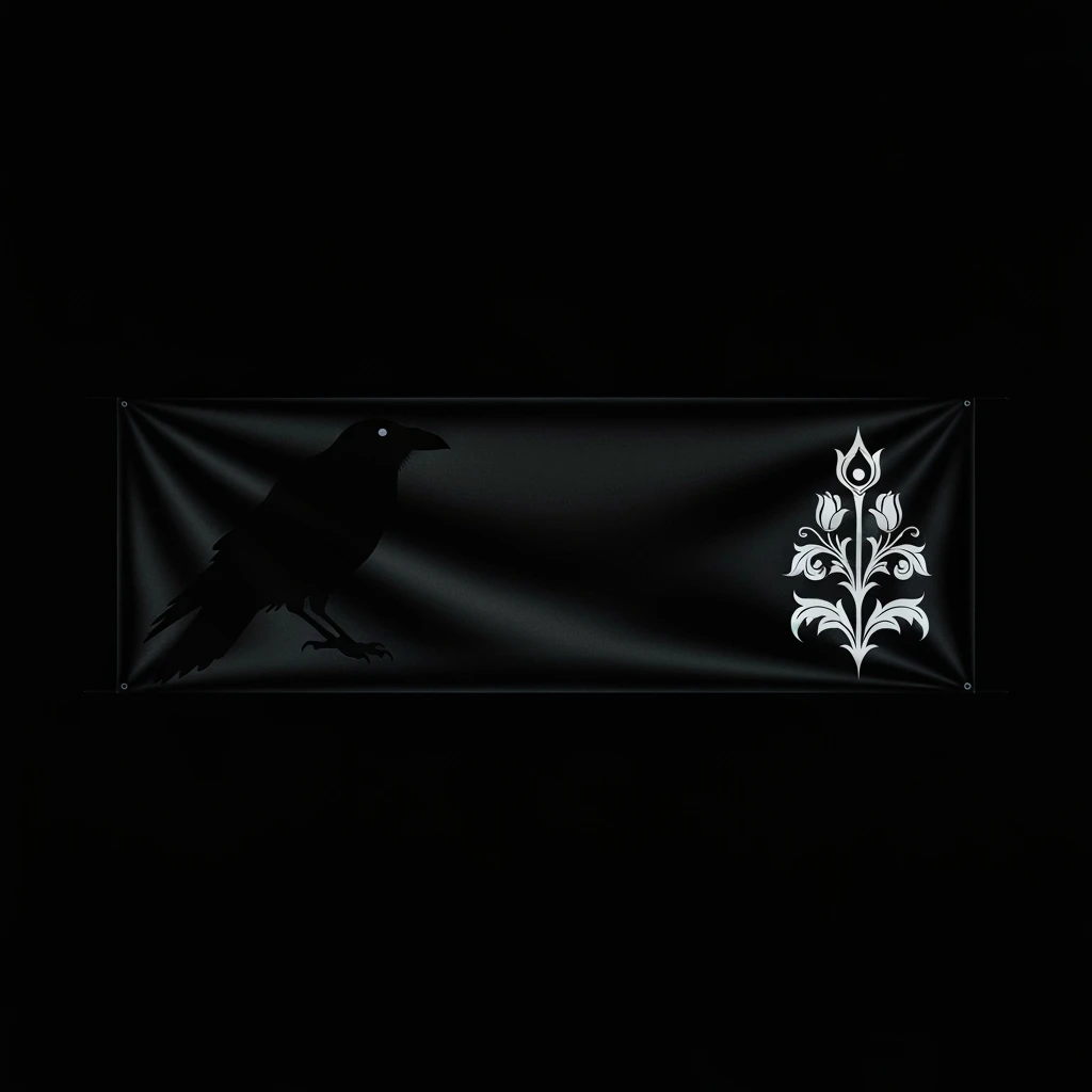 goth banner, no text, no background, minimal, expressive, variation 2 emoji