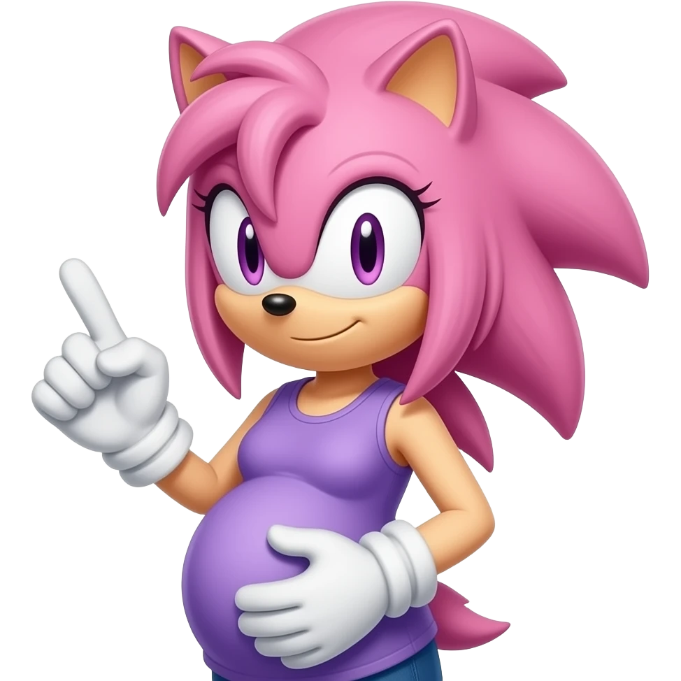 amy rose  the hedgehog pregnant emoji