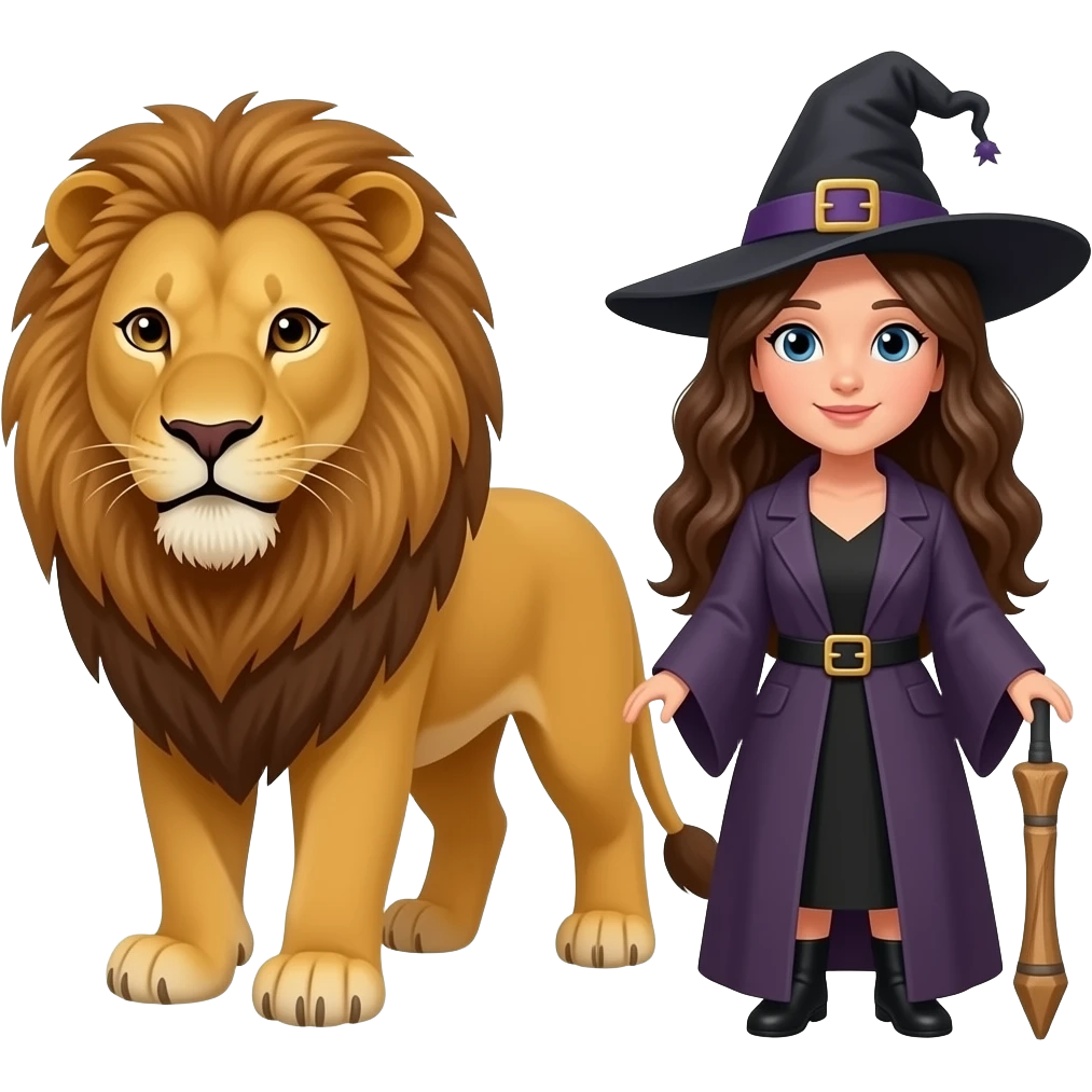 lion, witch, wardrobe emoji