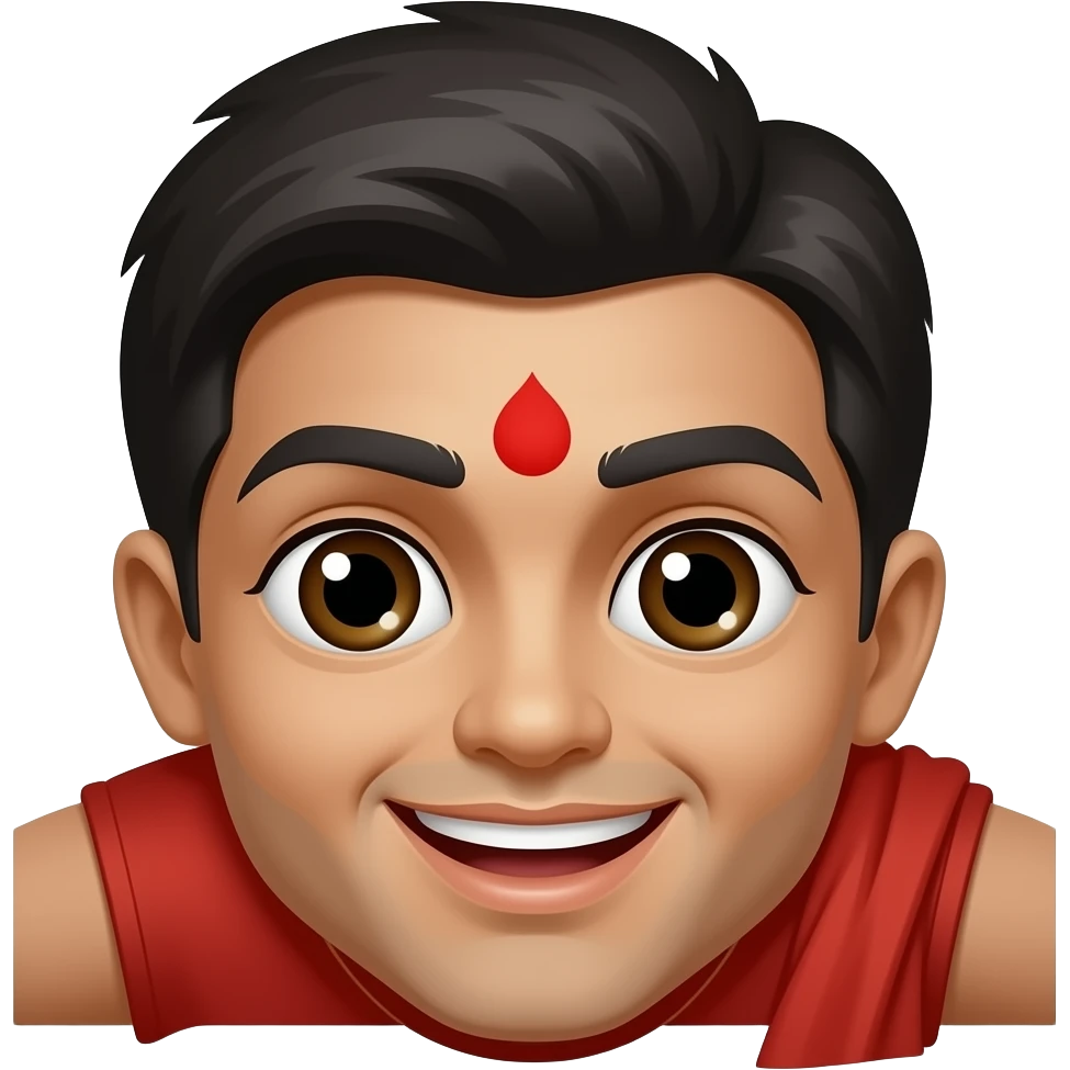 Simple red tilak emoji