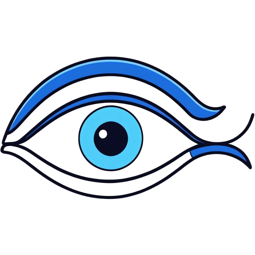 The word family in a blue evil eye emoji