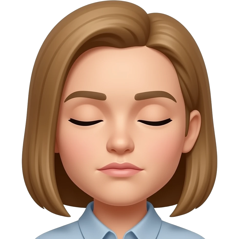 an emoji with eyes tightly shut and a strait across mouth with the lips tightly turned in emoji