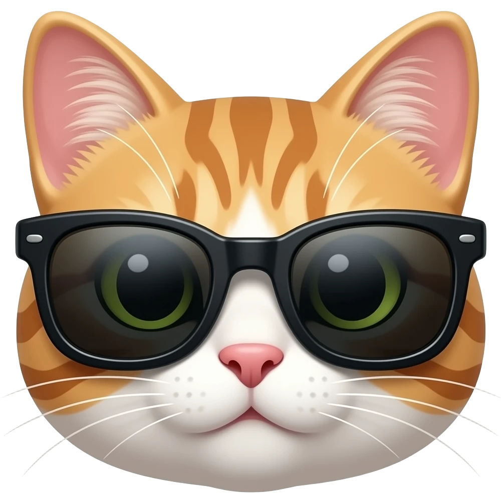 Cat wearing sunglasses emoji