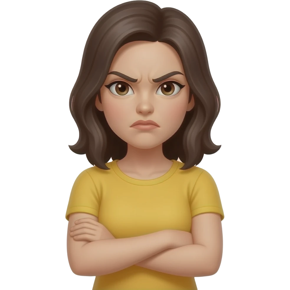 Angry women with her arms crossed emoji