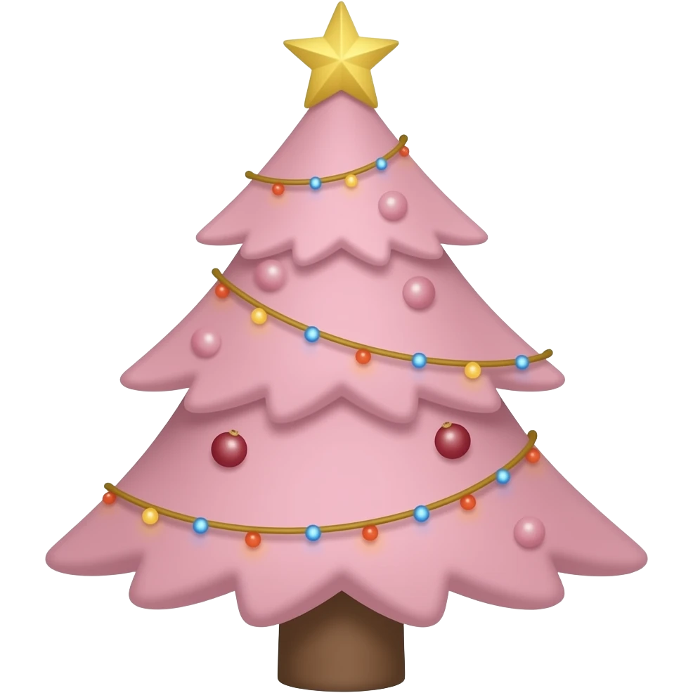 Sapin de Noël rose emoji