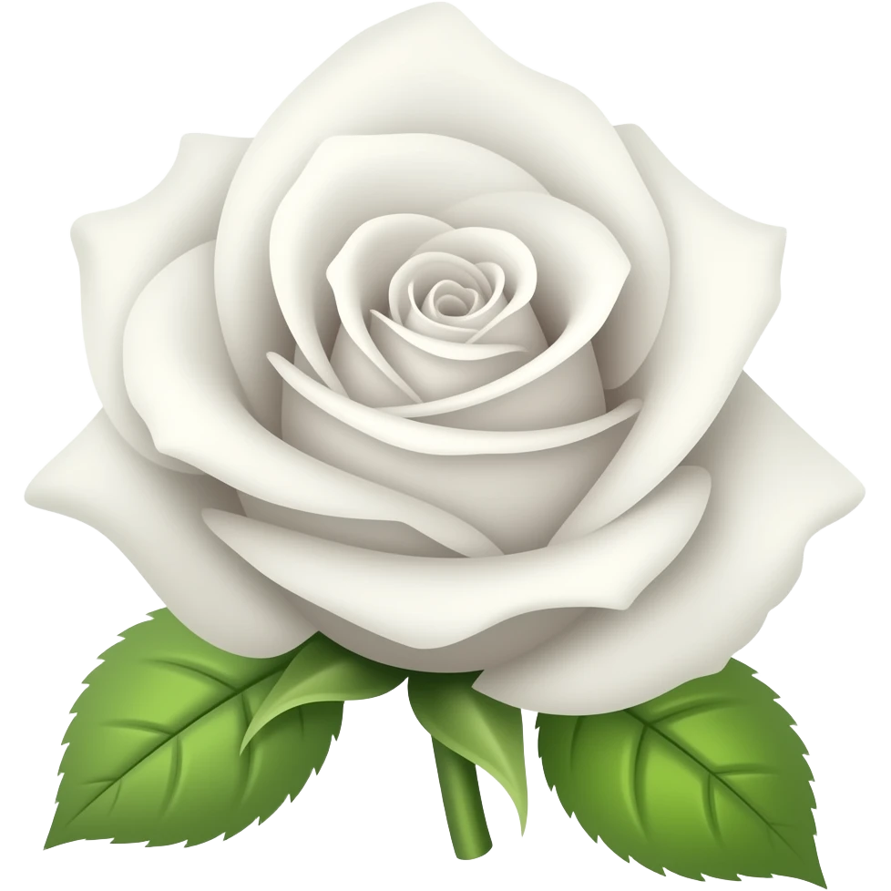 White rose with Leefs emoji