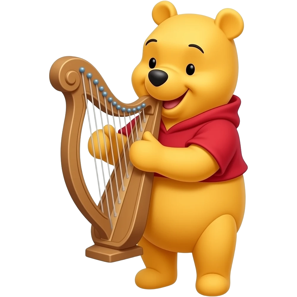 Winnie the Pooh eats Harp emoji