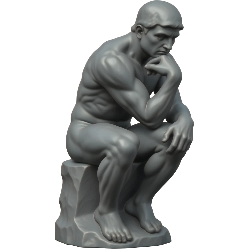 the thinker statue emoji
