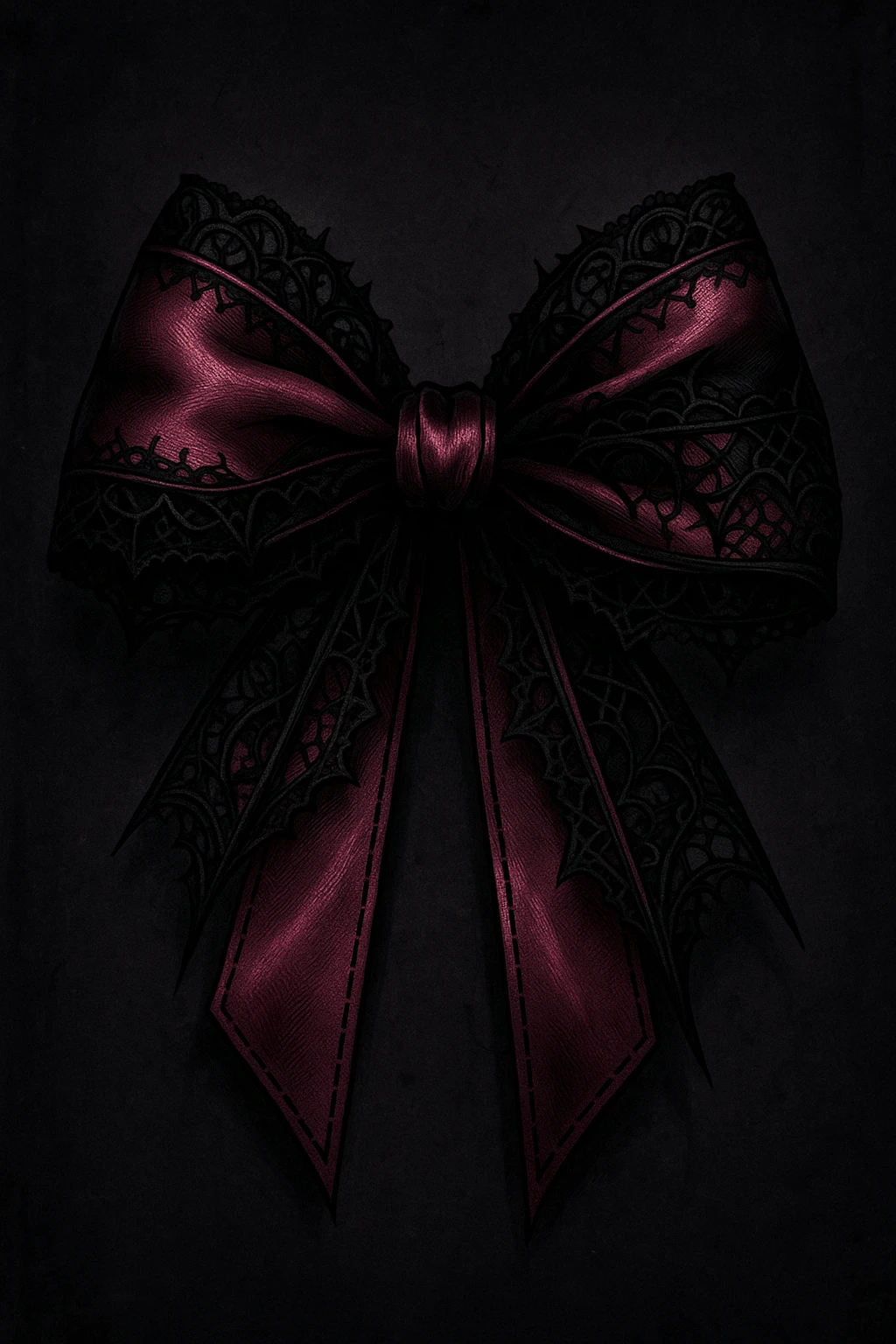 goth pink bow emoji