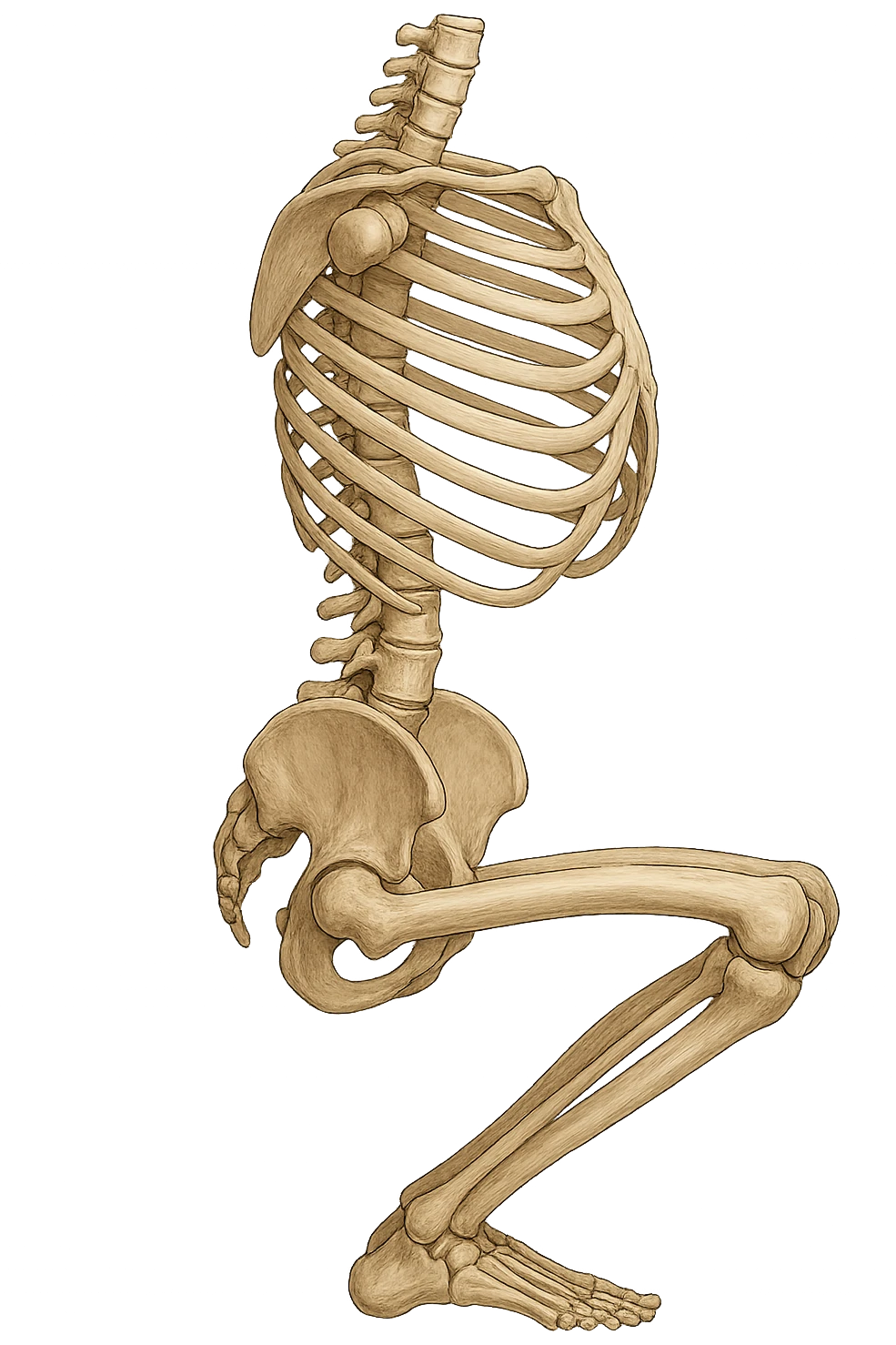 Allineamento visto anatomicamente durante uno squat tra bacino e torace emoji