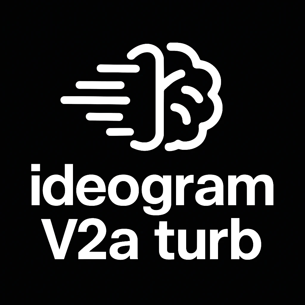 recreate this logo with text of "ideogram V2a turb", MAKE IT FIT IN SQAURE  emoji