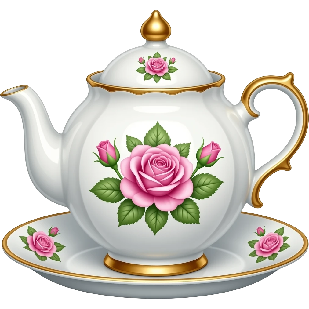 Realistic authentic 1920's Fine china tea set named "English rose' emoji