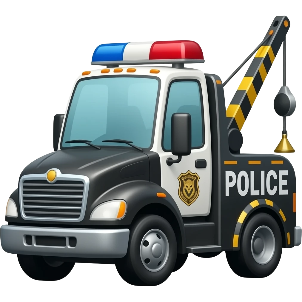 Scary Police Tow Truck emoji