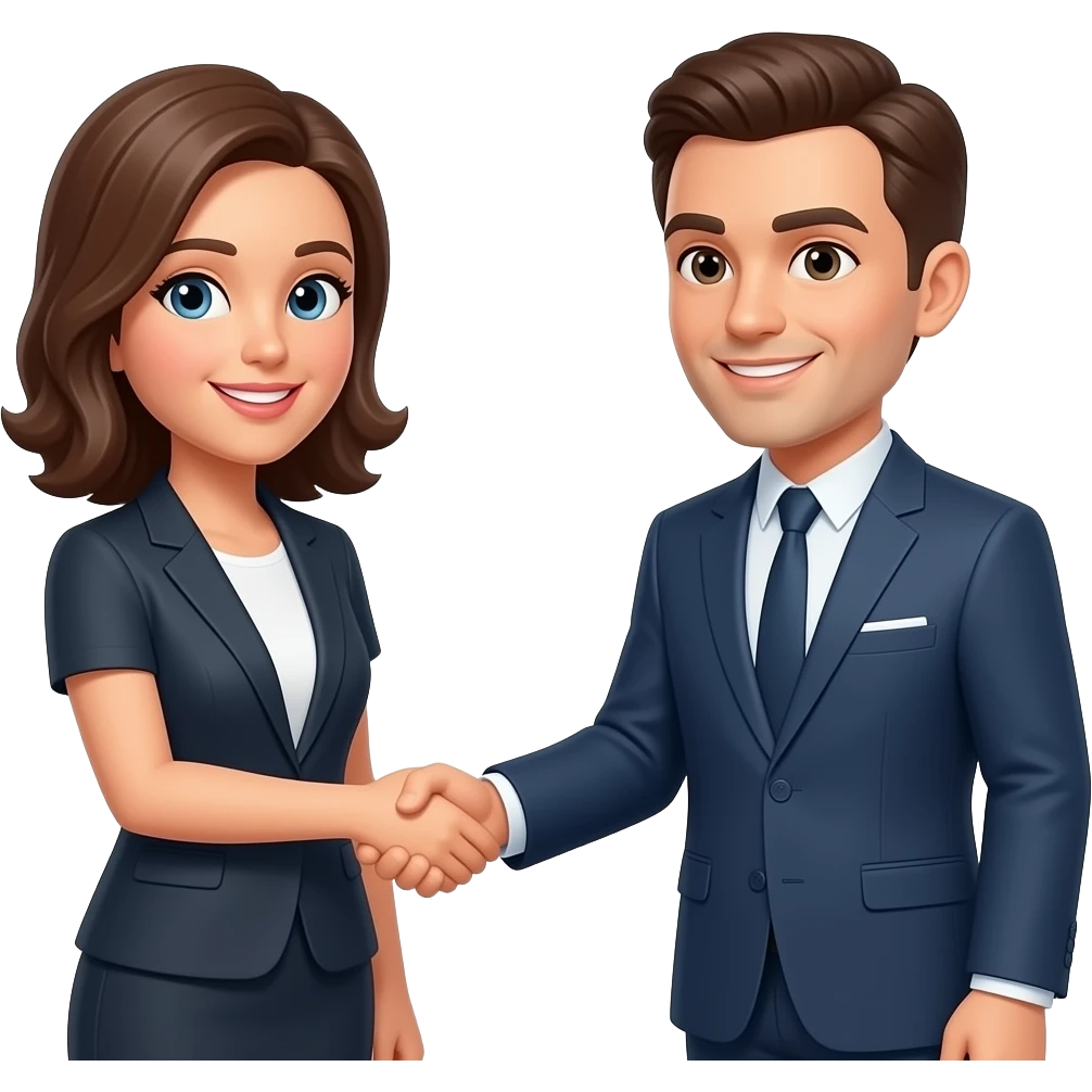 Hombre y mujer conociendose emoji